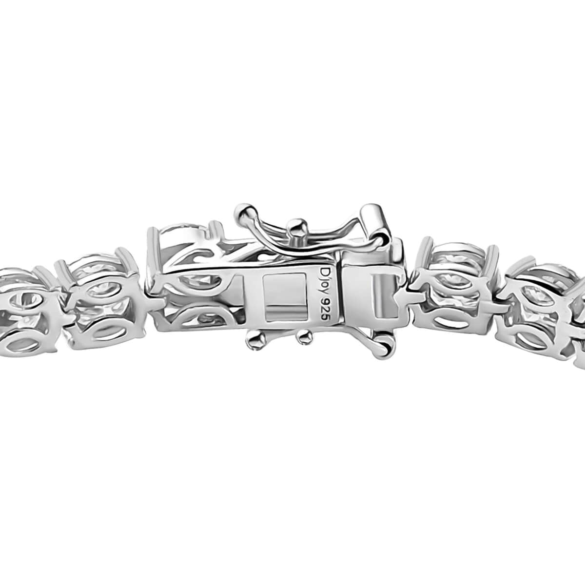 Moissanite Tennis Bracelet in Platinum Over Sterling Silver (7.25 In) 14.60 ctw image number 3