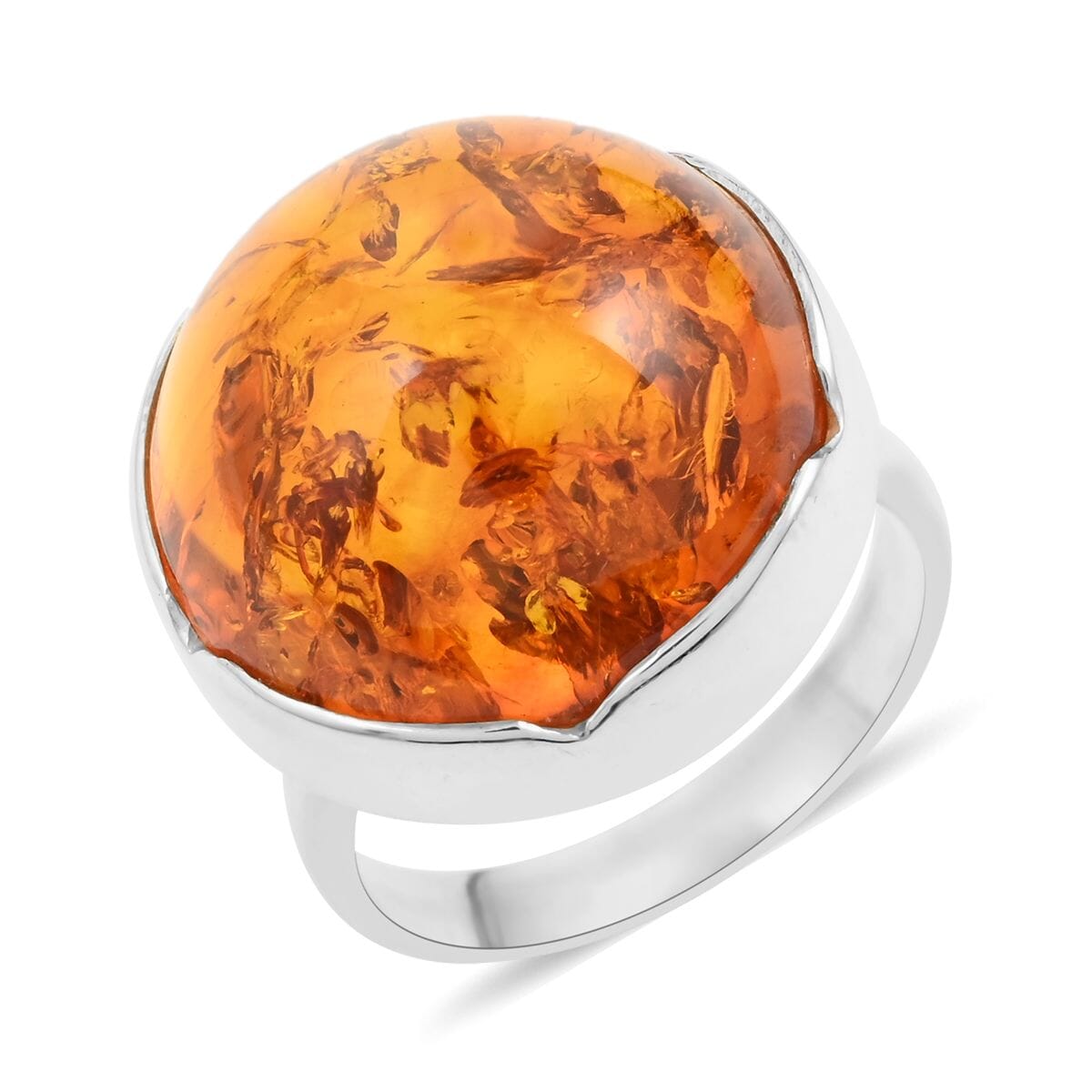 Baltic Amber Ring in Sterling Silver image number 0