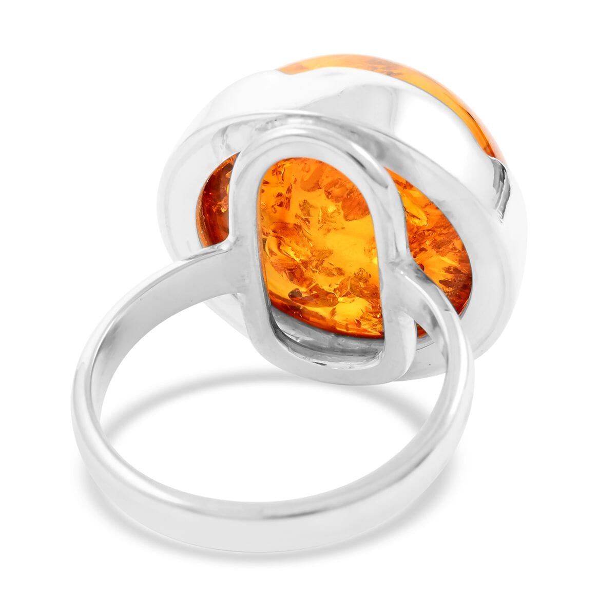 Baltic Amber Ring in Sterling Silver image number 4