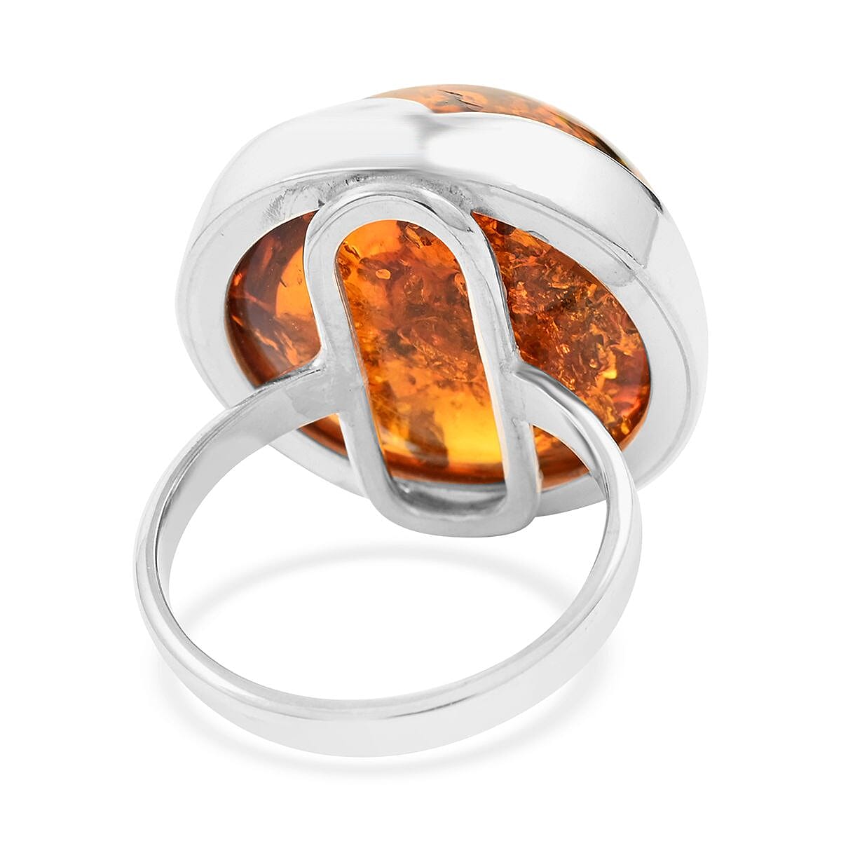 Baltic Amber Ring in Sterling Silver image number 4
