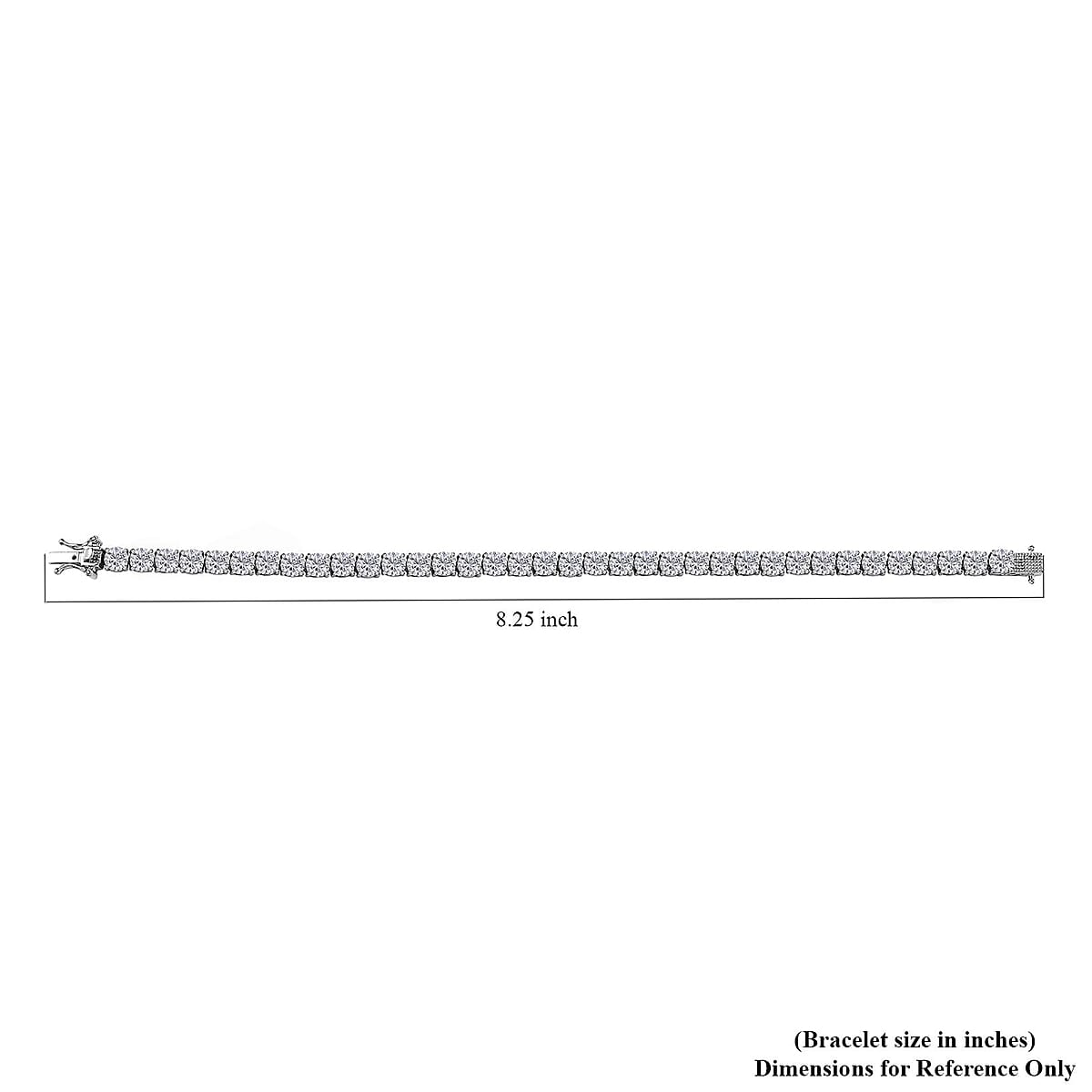  D'Joy Moissanite 15.15 ctw Classic Tennis Bracelet in Rhodium Over Sterling Silver (8.00 In) image number 4