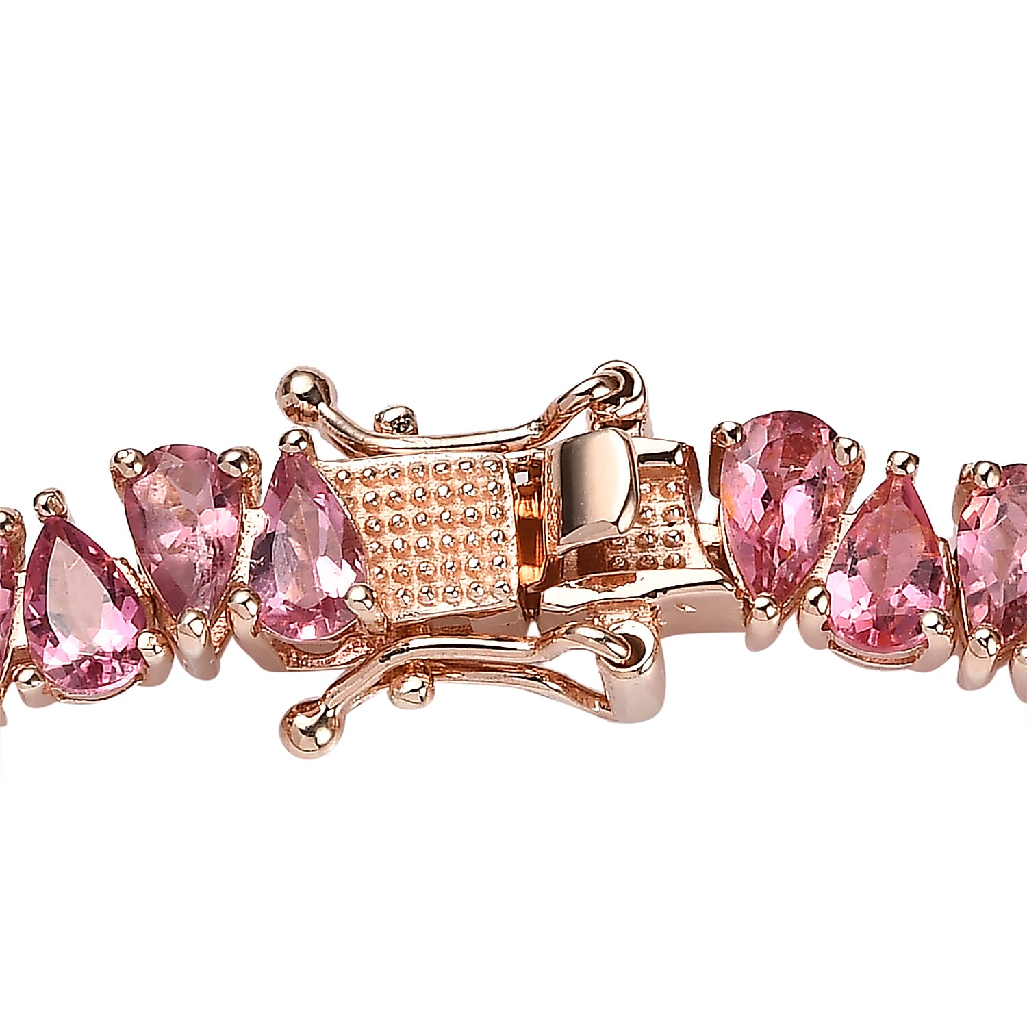 Premium Morro Redondo Pink Tourmaline Bracelet in Vermeil Rose Gold Over Sterling Silver (6.50 In) 9.90 ctw