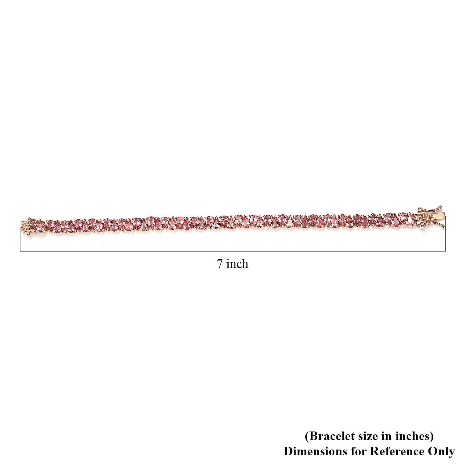 Premium Morro Redondo Pink Tourmaline Bracelet in Vermeil Rose Gold Over Sterling Silver (6.50 In) 9.90 ctw