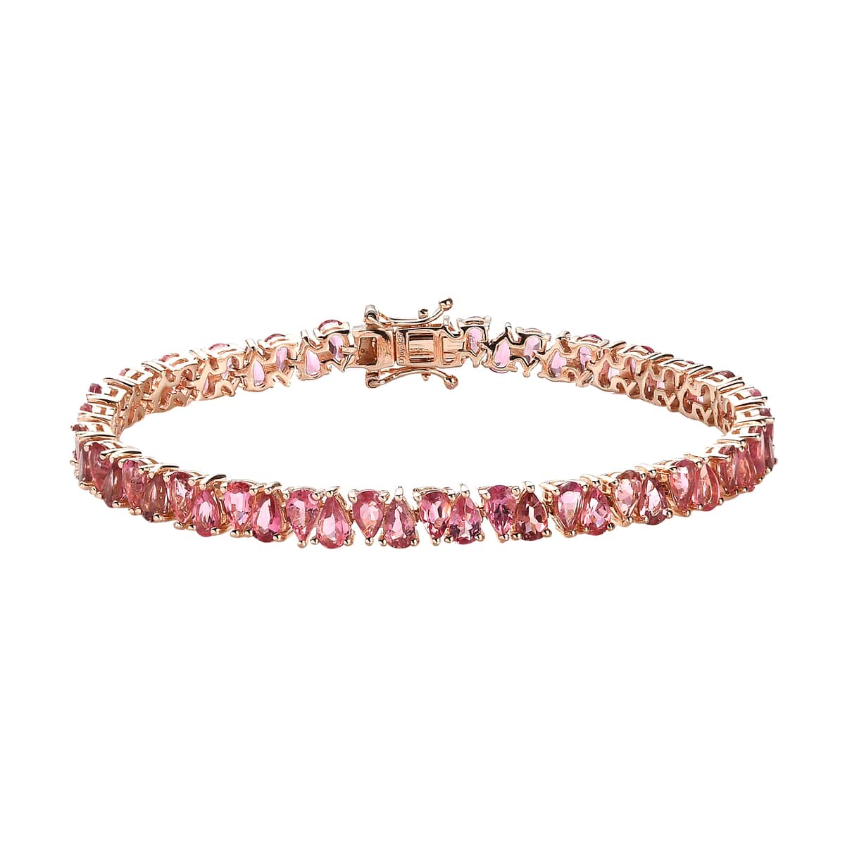 Premium Morro Redondo Pink Tourmaline Bracelet in Vermeil Rose Gold Over Sterling Silver (7.25 In) 11.10 ctw image number 0