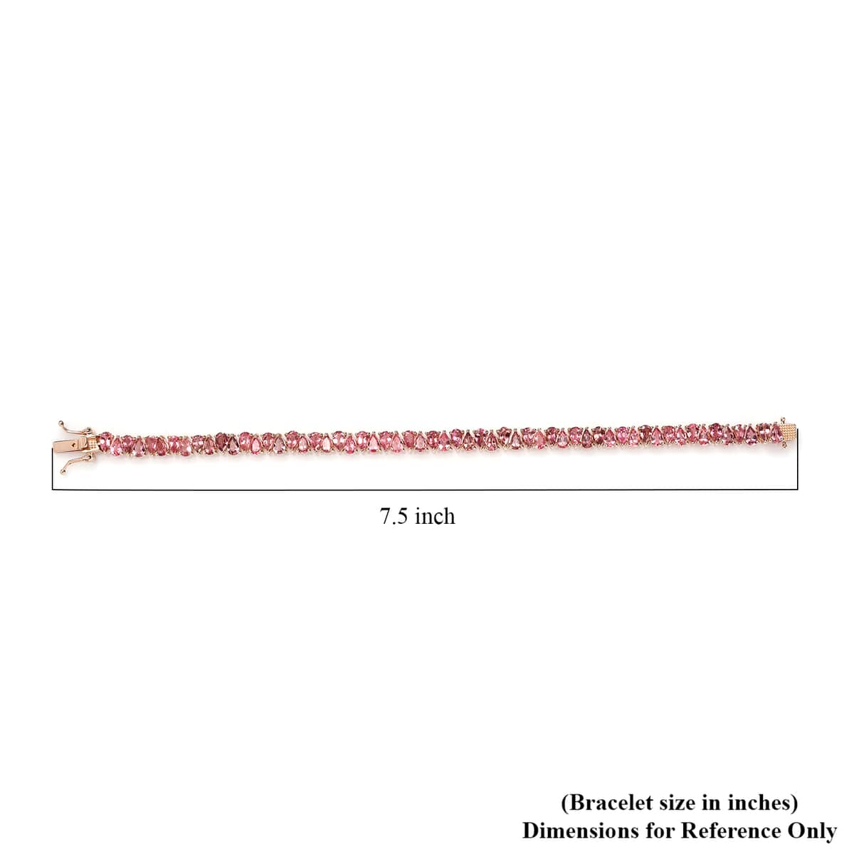 Premium Morro Redondo Pink Tourmaline Bracelet in Vermeil Rose Gold Over Sterling Silver (7.25 In) 11.10 ctw image number 4