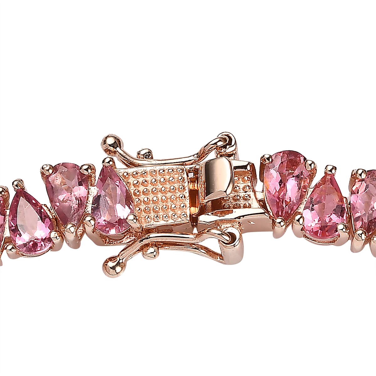 Premium Morro Redondo Pink Tourmaline Bracelet in Vermeil Rose Gold Over Sterling Silver (8.00 In) 12.20 ctw image number 3