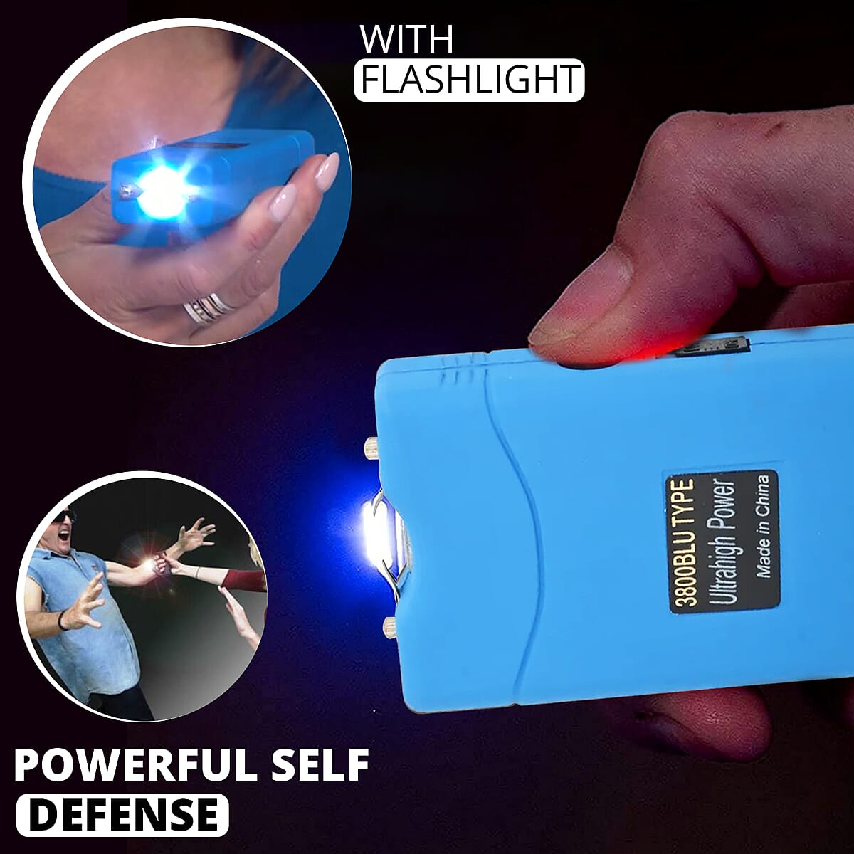 Kentucky Blue Stun Gun with Flashlight image number 1