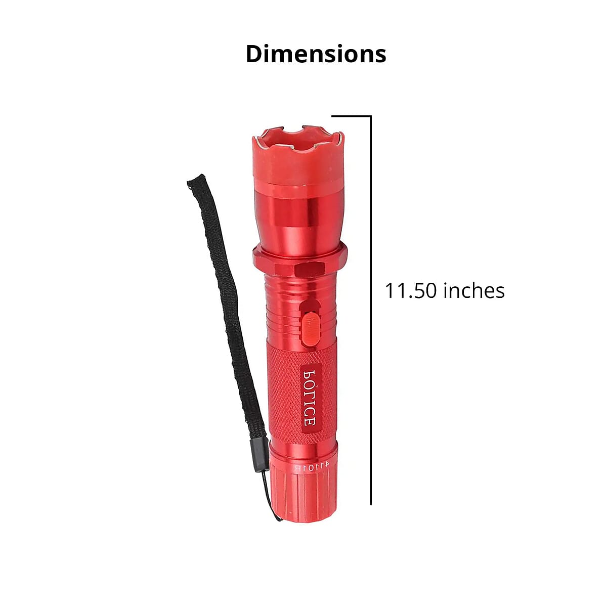 Closeout Red Personal Protection USB Rechargeable Stun Gun With High Power LED Flashlight, Personal Self Defense Tool With Safety Switch image number 4