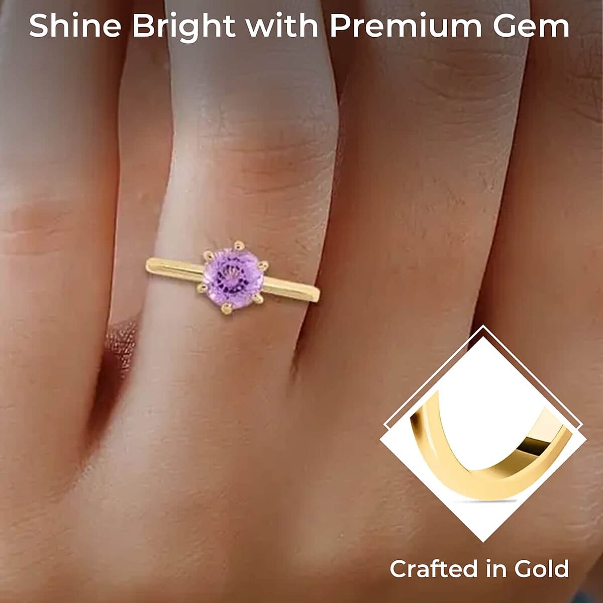 Certified & Appraised Iliana AAA Patroke Kunzite 1.75 ctw Solitaire Ring in 18K Yellow Gold, Wedding Ring (Size 6.5) image number 2