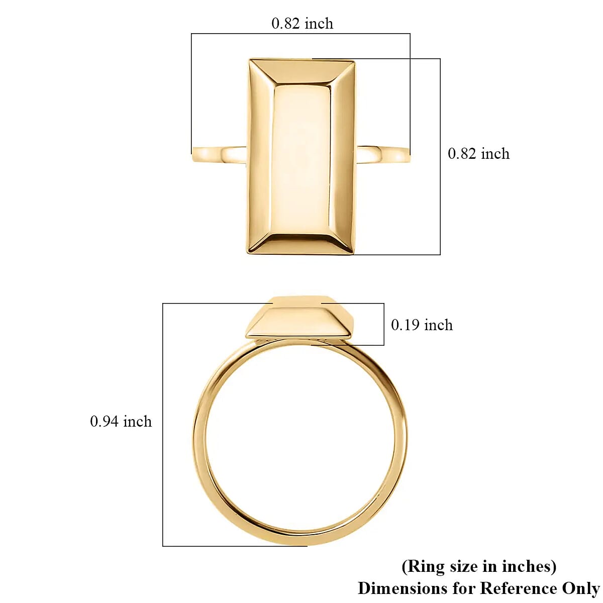 10K Yellow Gold Bar Ring (Size 9.5) (1.90 g) image number 6