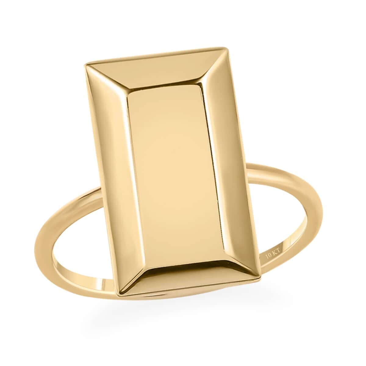 10K Yellow Gold Bar Ring|Yellow Gold Ring| Gold Jewelry For Her 1.55 Grams (Size 10.5) image number 0