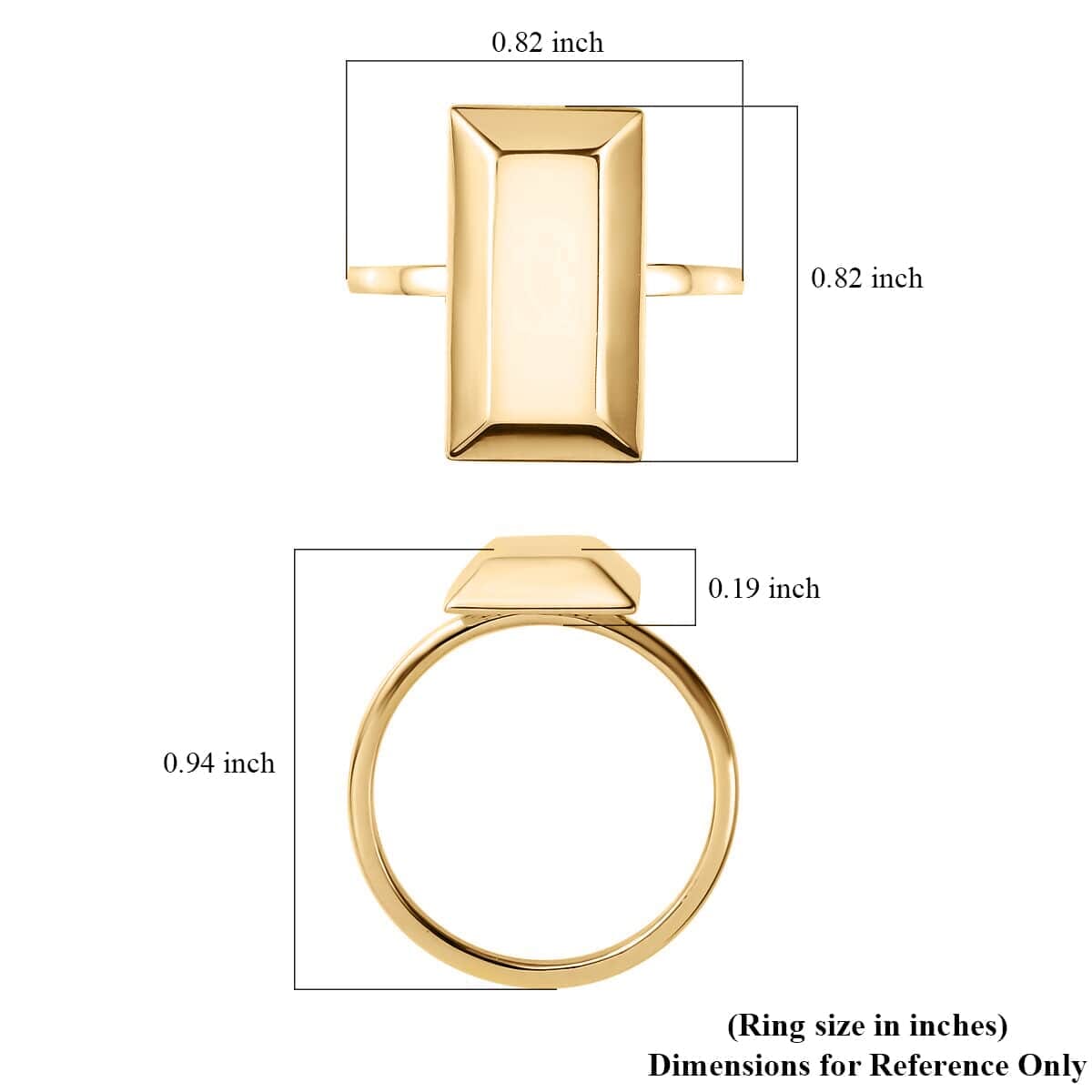 10K Yellow Gold Bar Ring|Yellow Gold Ring| Gold Jewelry For Her 1.55 Grams (Size 10.5) image number 5