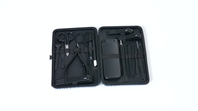 Doorbuster 20 in 1 Stainless Steel Manicure Grooming kit - Purple (6.1"x2.8"x0.98")