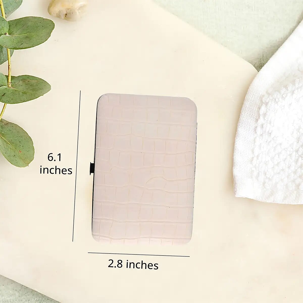 Stainless Steel 20 Pieces Manicure Grooming Kit, Professional Nail Kit For Women, Nail Cleaning Kit With Nail Clippers, Women Portable Travel Kit - Silver Faux Leather Case image number 7