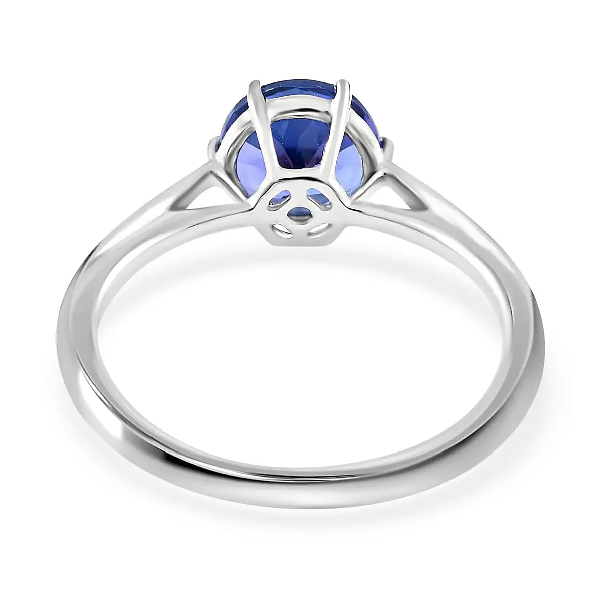 Certified and Appraised Rhapsody AAAA Tanzanite 2.15 ctw Solitaire Ring in 950 Platinum, Wedding Ring 4.24 Grams (Size 6.5) image number 4