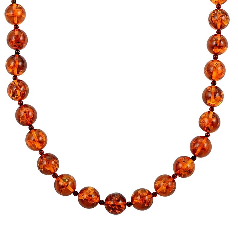 Baltic Amber Necklace, 20 Inch Necklace in Sterling Silver, Amber Jewelry For Her, Birthday Gifts