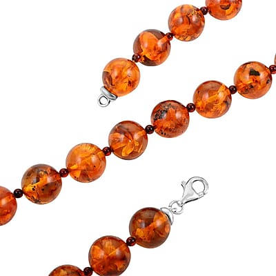 Baltic Amber Necklace, 20 Inch Necklace in Sterling Silver, Amber Jewelry For Her, Birthday Gifts