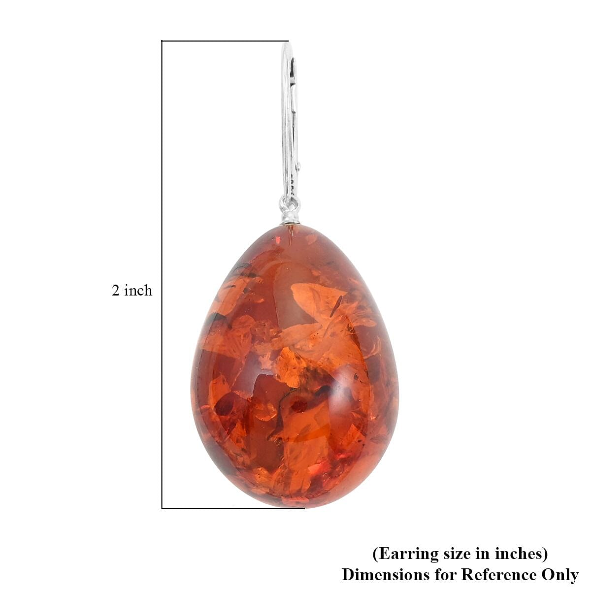 Baltic Amber Earrings in Sterling Silver image number 4