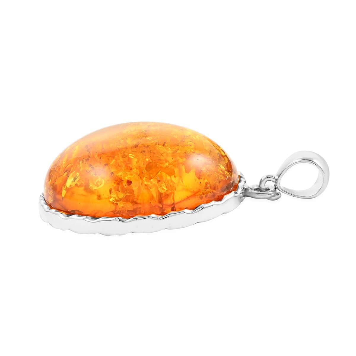 Baltic Amber Pendant in Sterling Silver image number 3