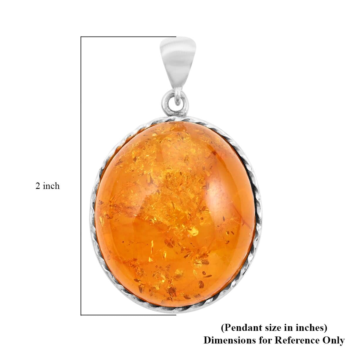 Baltic Amber Pendant in Sterling Silver image number 4