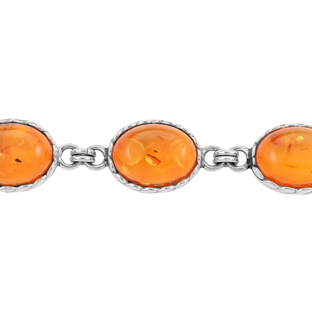 Baltic Amber Bracelet in Sterling Silver (8.00 In) image number 2