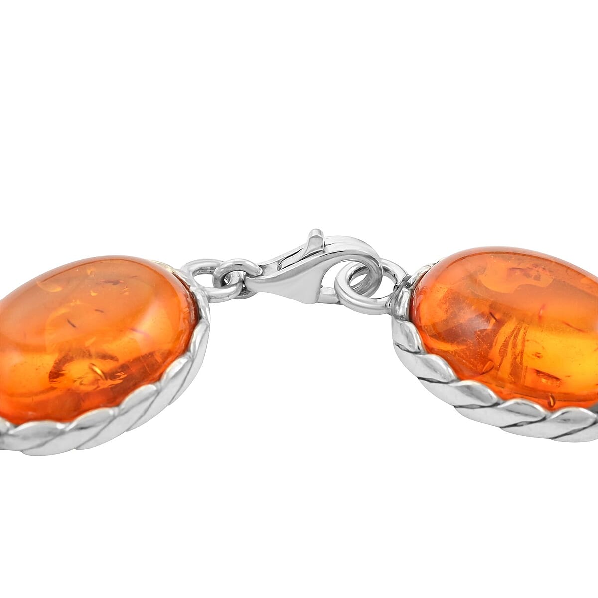 Baltic Amber Bracelet in Sterling Silver (8.00 In) image number 3