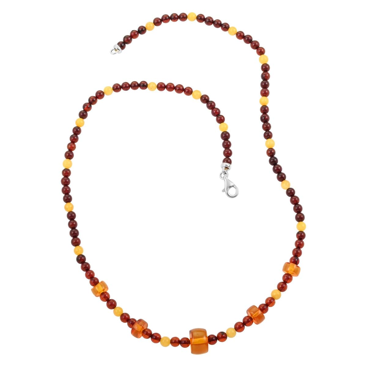 Baltic Amber Necklace 24 Inches in Sterling Silver image number 0