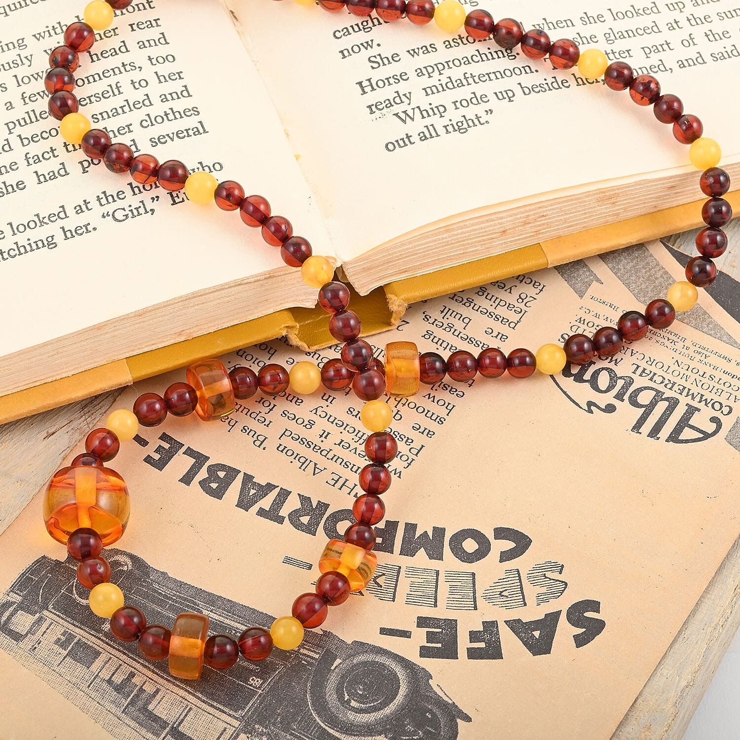 Baltic Amber Necklace 24 Inches in Sterling Silver