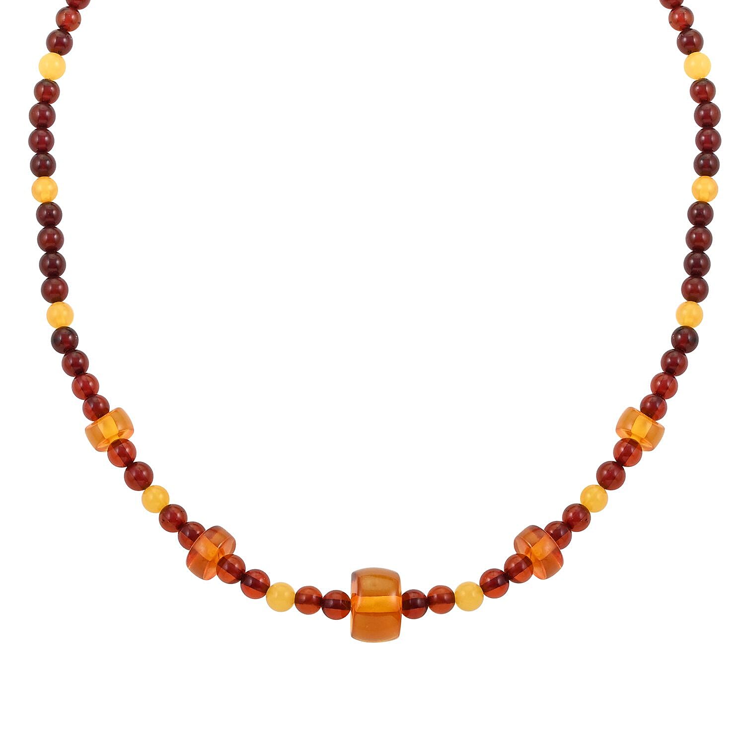 Baltic Amber Necklace 24 Inches in Sterling Silver
