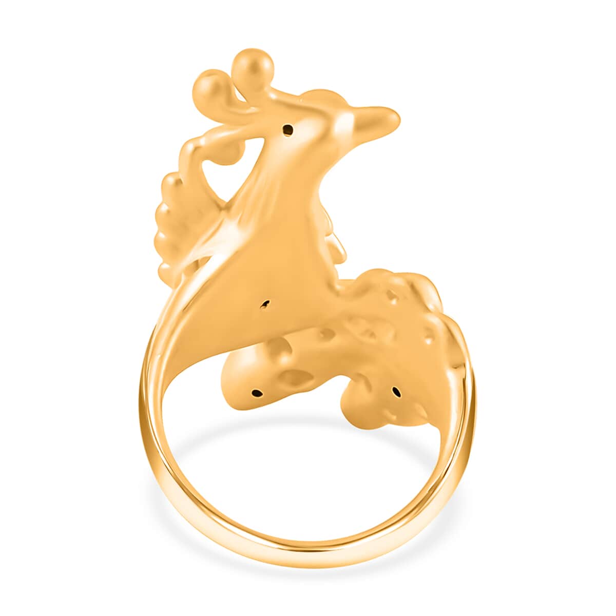 24K Yellow Gold Electroform Phoenix Ring 5.40 Grams image number 4