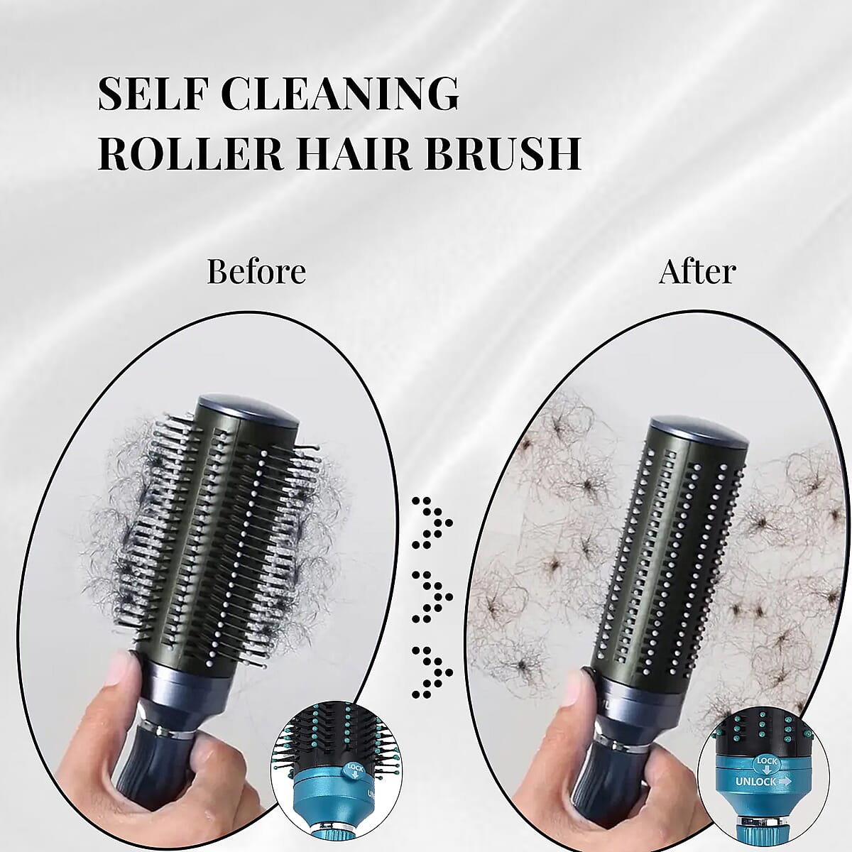 Neomi Detangler Hair Brush With Retractable Bristle Technology, Quick Clean Hair Comb For Loosening and Detangling – Blue (Patent Pending) image number 1