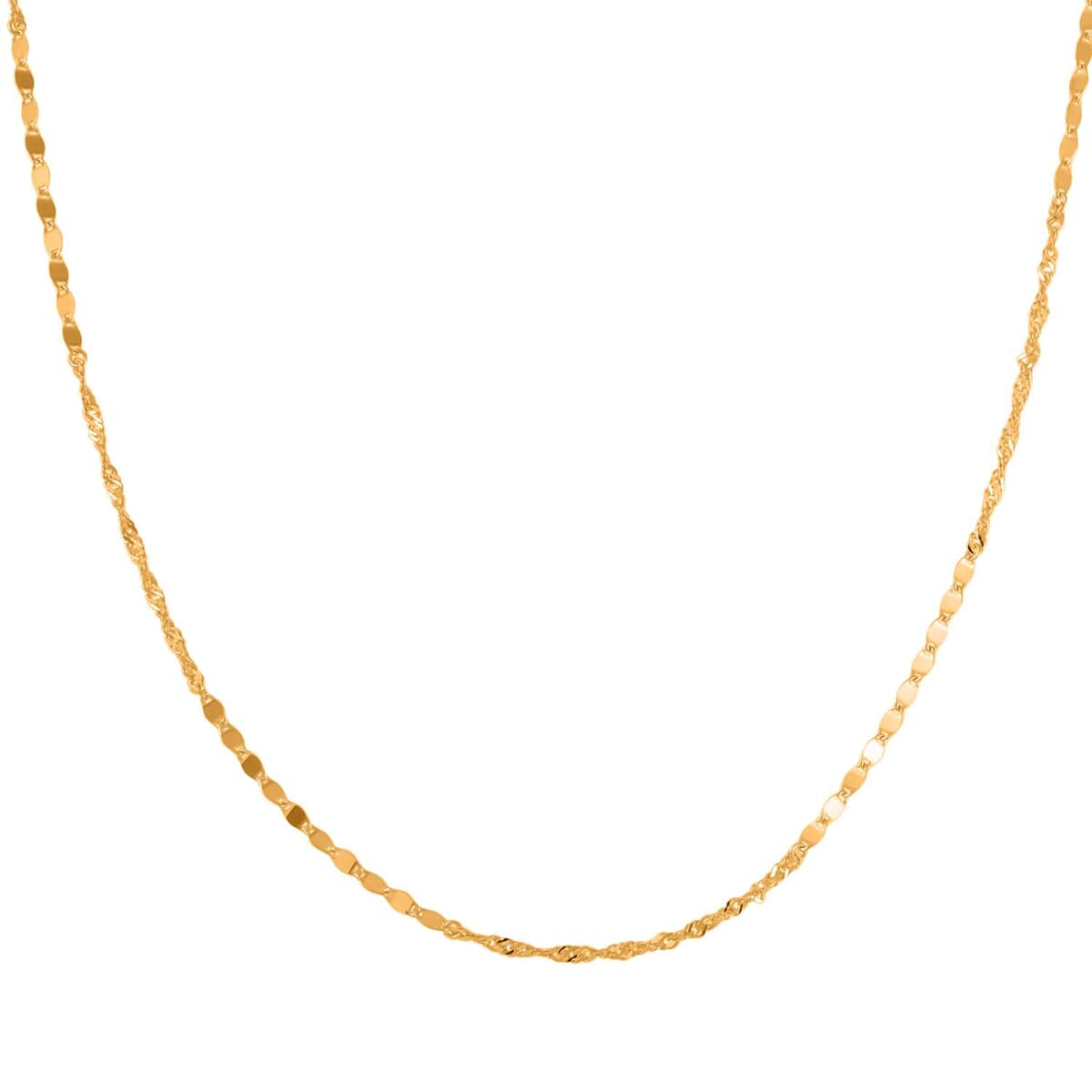 24K Yellow Gold 2mm Link Chain Necklace 20 Inches 3.10 Grams image number 0