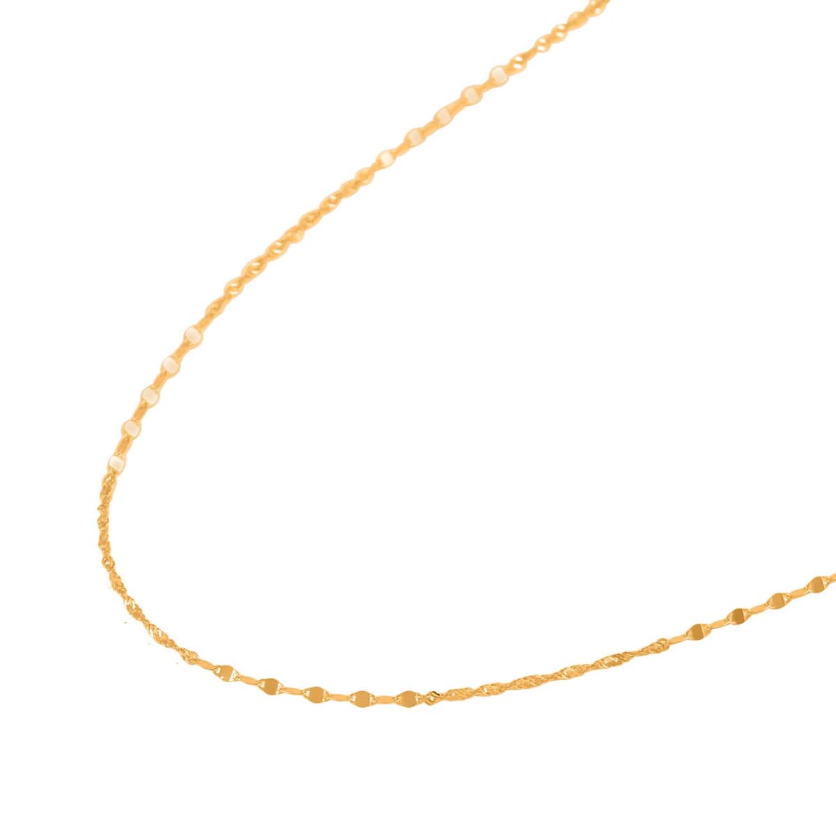 24K Yellow Gold 2mm Link Chain Necklace 20 Inches 3.10 Grams image number 2