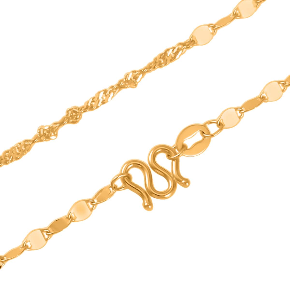 24K Yellow Gold 2mm Link Chain Necklace 20 Inches 3.10 Grams image number 3