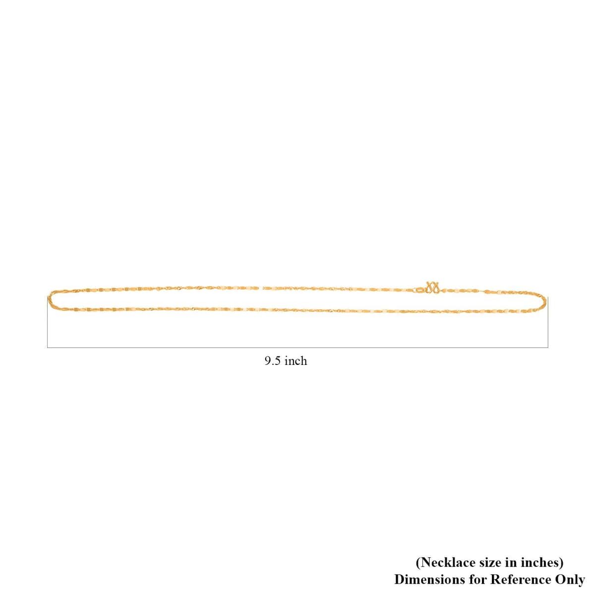 24K Yellow Gold 2mm Link Chain Necklace 20 Inches 3.10 Grams image number 4