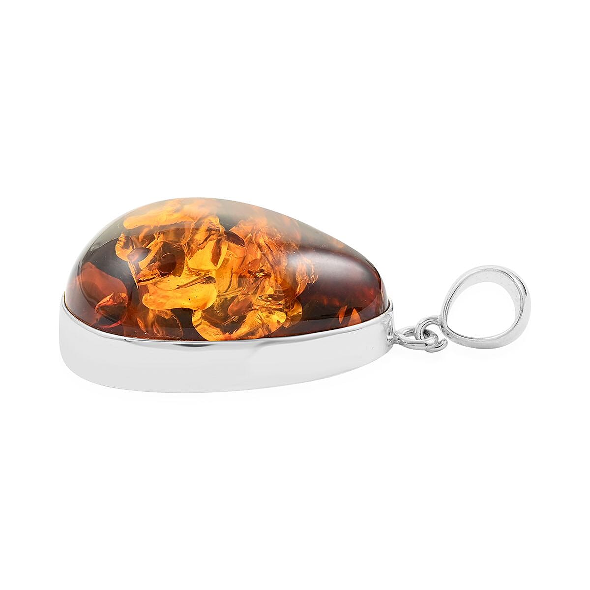 Baltic Amber Pendant in Sterling Silver image number 3