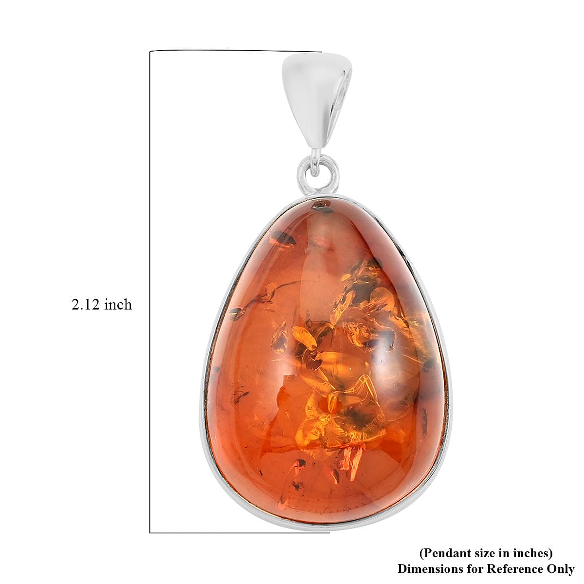 Baltic Amber Pendant in Sterling Silver image number 4