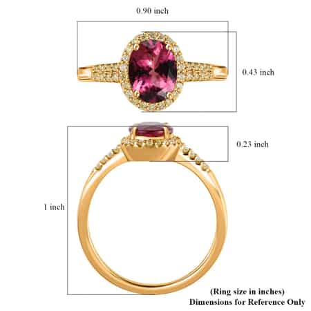 Aura Ring in Oval Rubellite