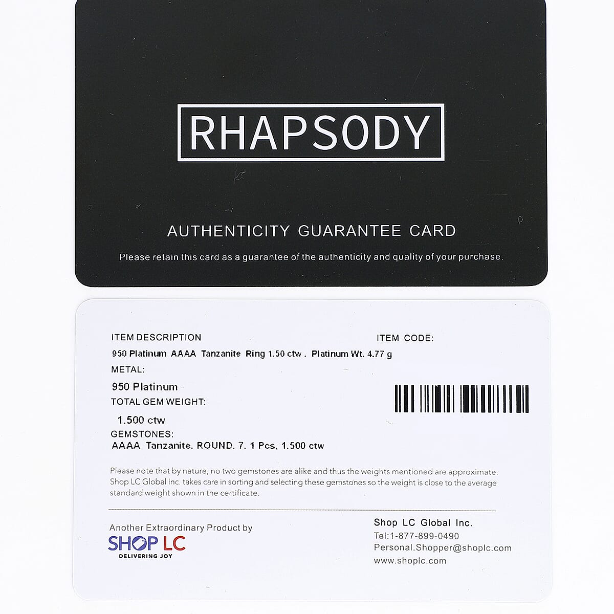Rhapsody 950 Platinum AAAA Tanzanite Solitaire Ring (Size 11.0) 4.75 Grams 1.50 ctw image number 6