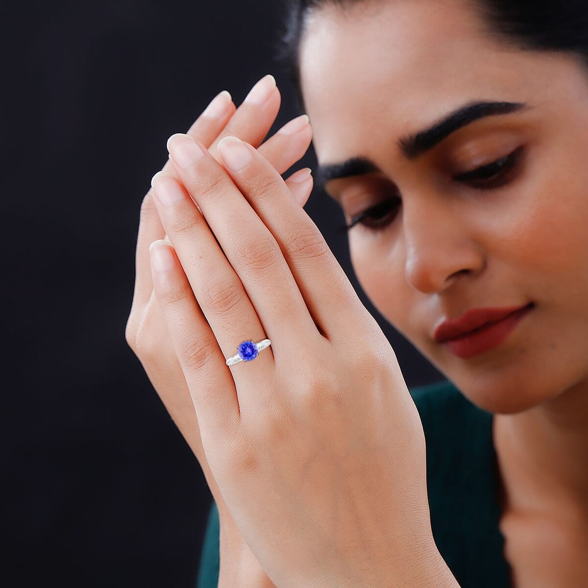 Rhapsody 950 Platinum AAAA Tanzanite Solitaire Ring (Size 7.5) 4.75 Grams 1.50 ctw image number 2