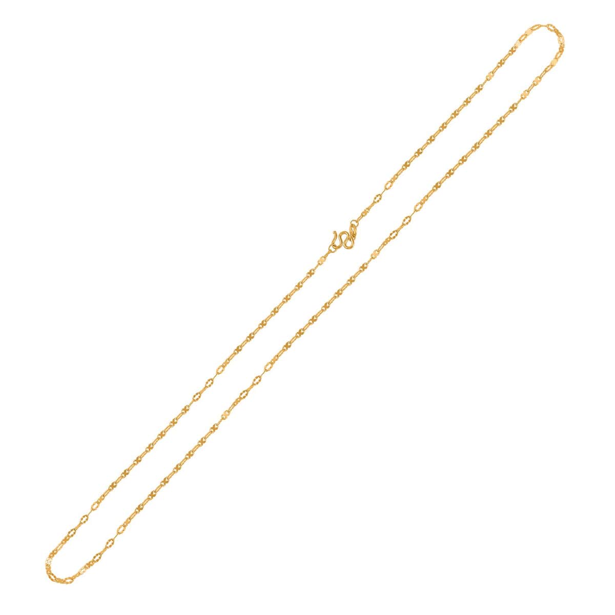 24K Yellow Gold 2mm Link Chain Necklace 20 Inches 3.65 Grams image number 0