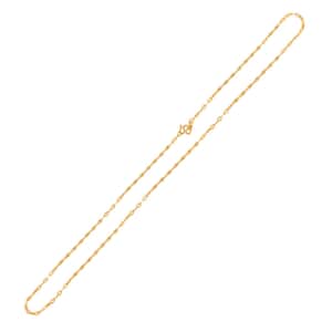 24K Yellow Gold 2mm Link Chain Necklace 20 Inches 3.65 Grams