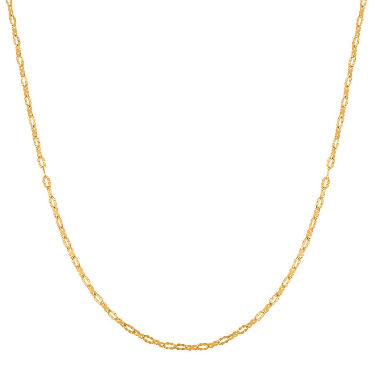 24K Yellow Gold 2mm Link Chain Necklace 20 Inches 3.65 Grams image number 1