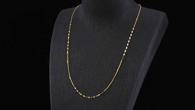 24K Yellow Gold 2mm X Link Chain Necklace 20 Inches 3.10 Grams