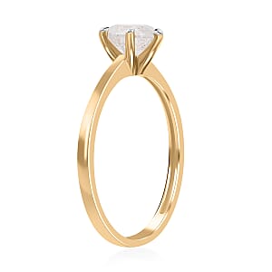 SGL Certified Luxoro 10K Yellow Gold G-H I3 Diamond Solitaire Ring (Size 7.5) 1.10 ctw