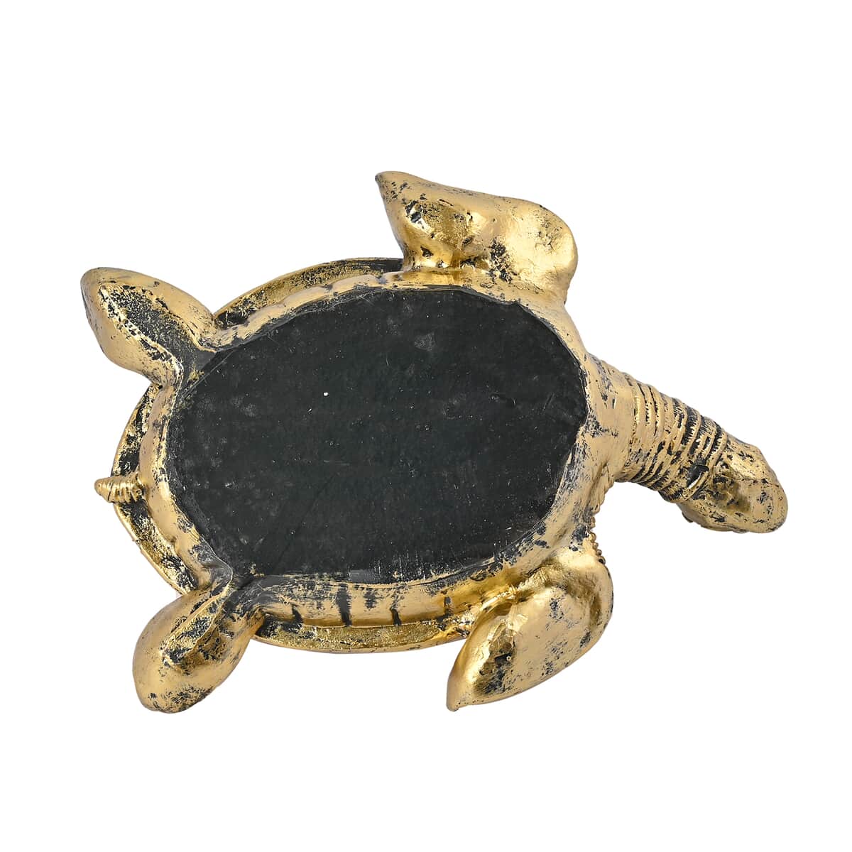 Doorbuster Gold Color Resin Turtle Statue image number 5