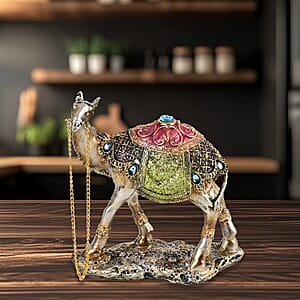 Silver Color Resin Camel Statue