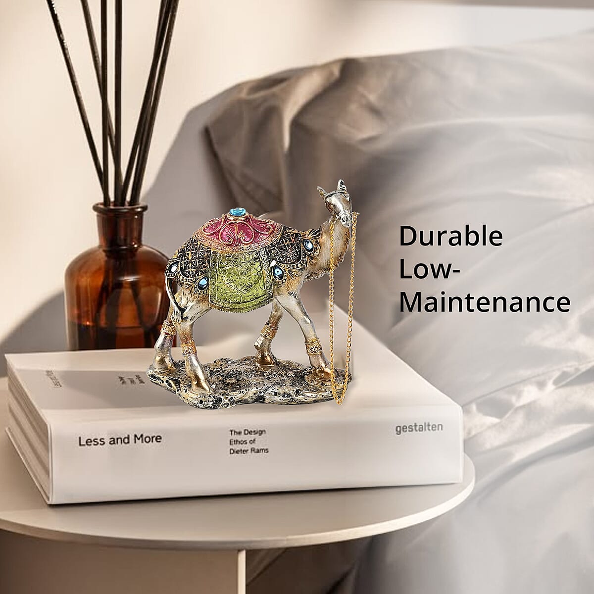 Silver Color Resin Camel Statue image number 4