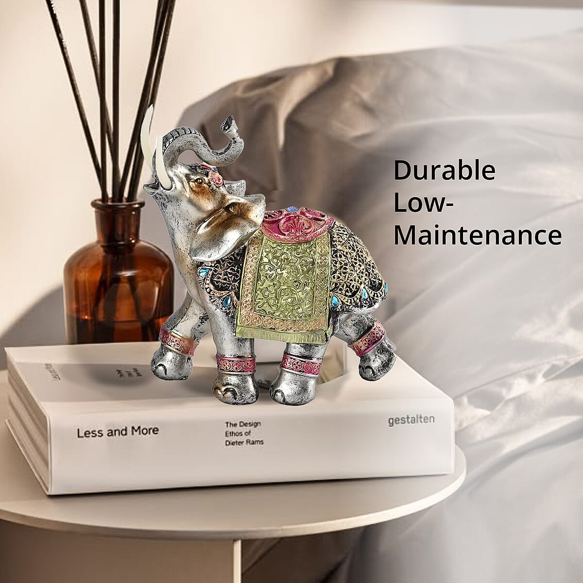 Silver Color Resin Elephant Statue image number 6