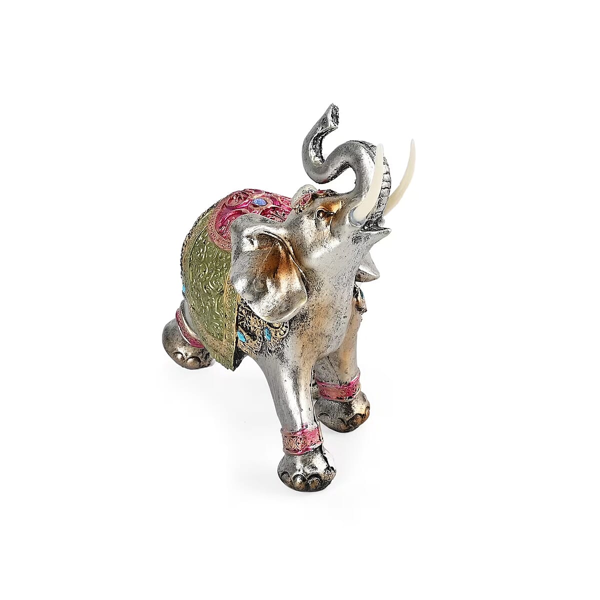 Silver Color Resin Elephant Statue image number 8